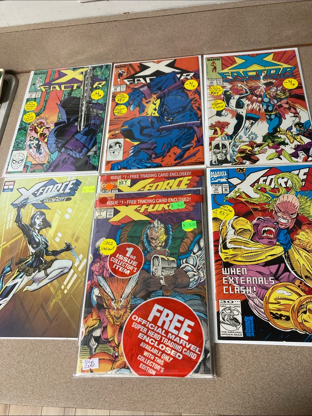 7 Marvel force and X factor variety comics